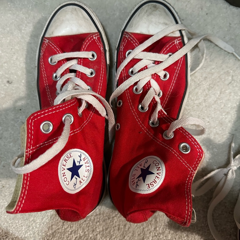 Converse Red Canvas High-Tops